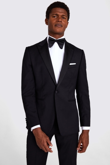 Black Suit stays winning! With a fabric black tie and a tie clip. | Black  suits, Tailored suits, Nice dresses